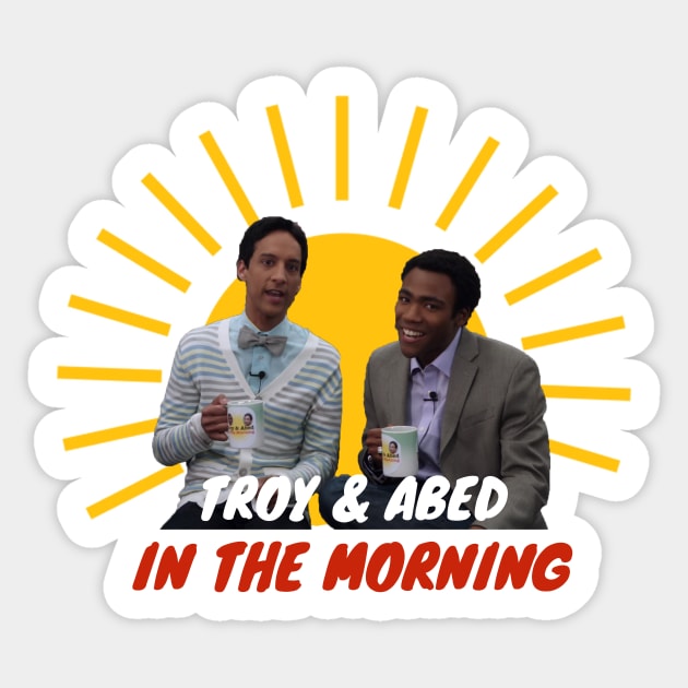 Troy and Abed in The Morning Sticker by ematzzz